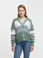 Зеленый кардиган женский