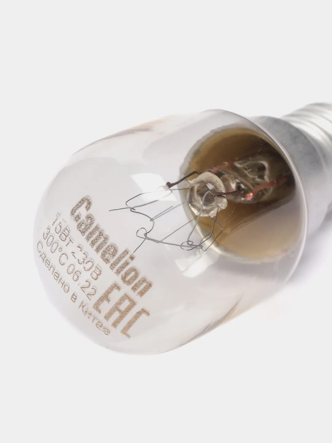 Лампа накаливания для духовки Camelion MIC, +300, E14, 15W, 220V, 80 Лм, прозрачная