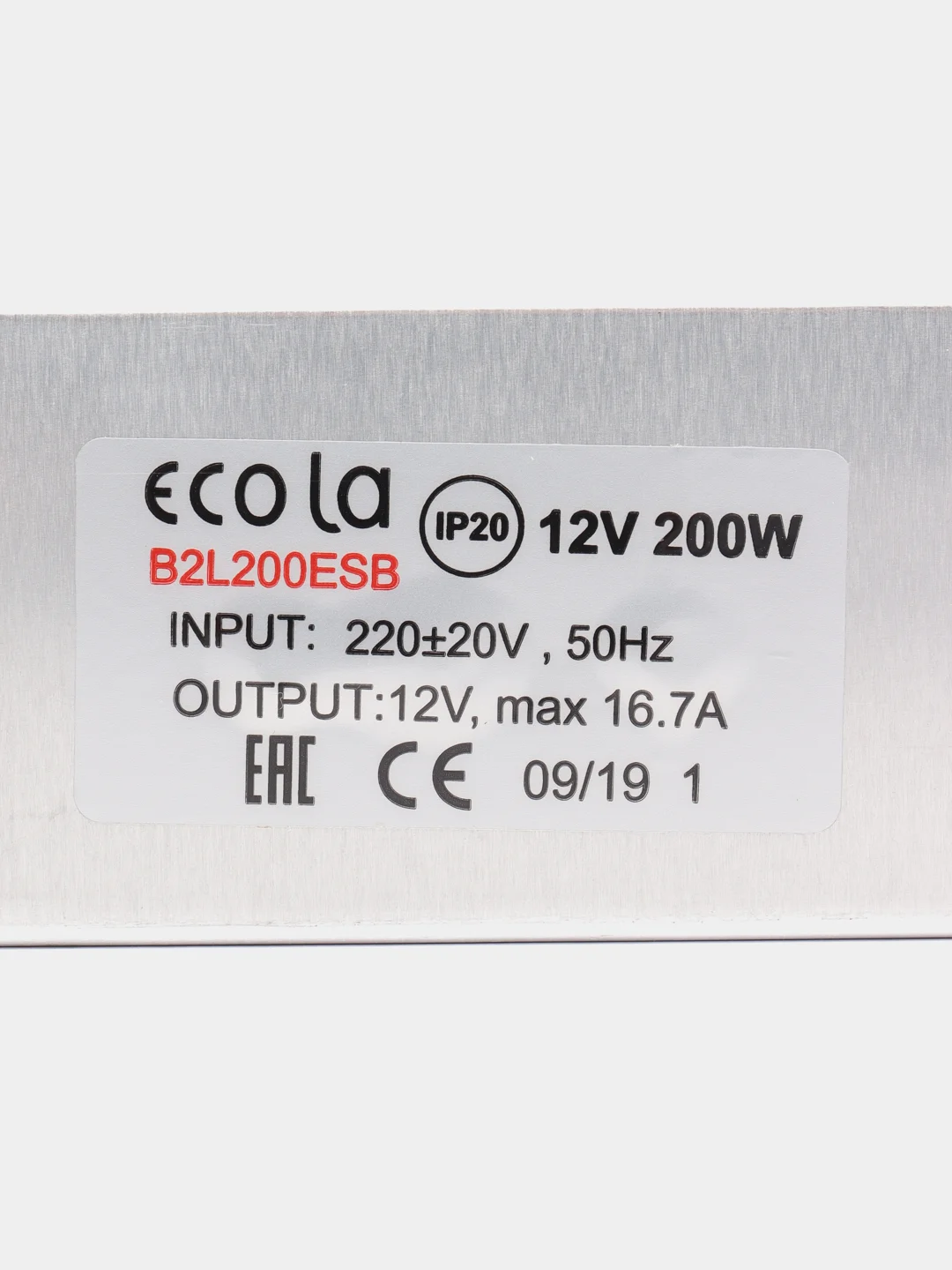 Блок питания для светодиодных лент Ecola B2L200ESB 12V 200W IP20, драйвер