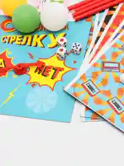 Настольная игра "Крейзи 90-е" для большой компании, 100 игр и челленджей