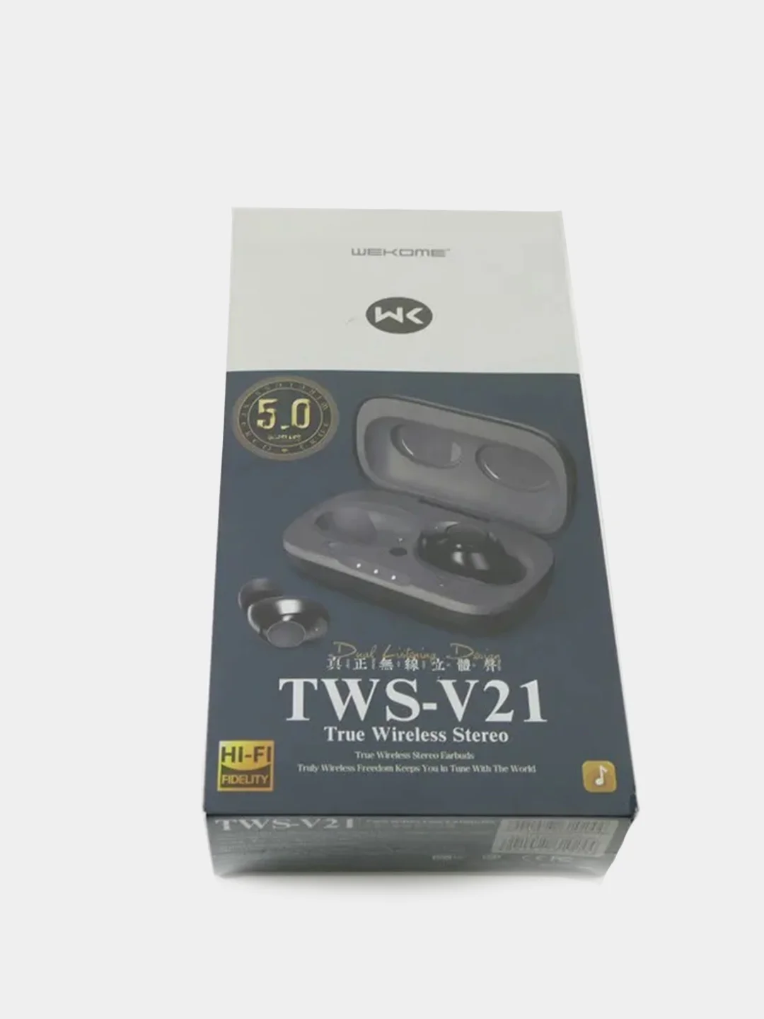 Беспроводные наушники TWS Bluetooth гарнитура WK V21 BT 5.0, вставная (белый)