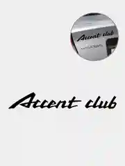 Черный наклейка Accent club