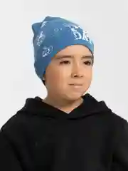 Синий шапка для мальчика двухслойная