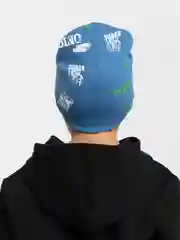 Синий шапка для мальчика двухслойная
