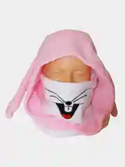Розовый балаклава женская, горнолыжная шапка флисовая женская, балаклава с ушками плюшевая