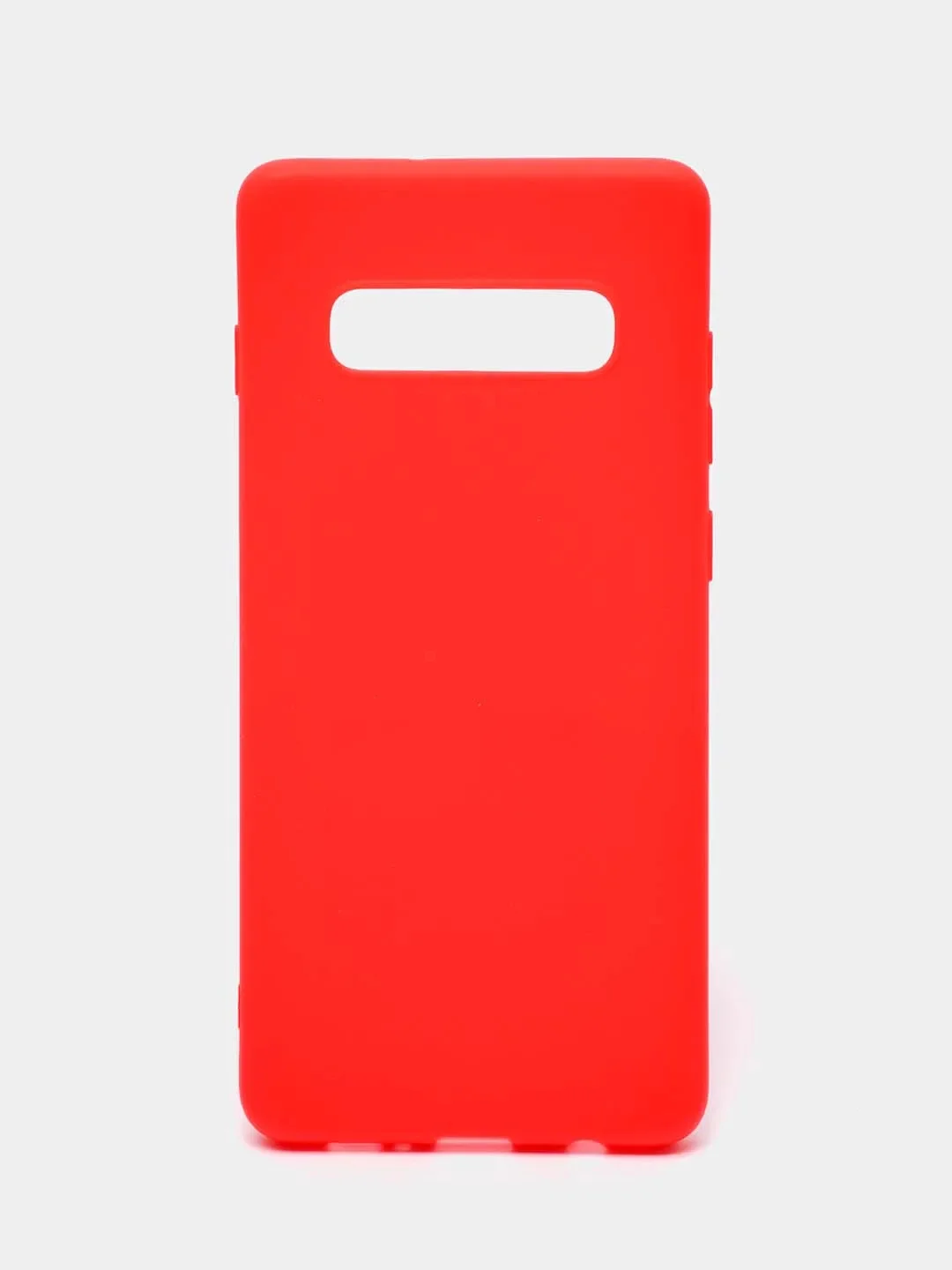 Красный силиконовый однотонный матовый чехол на Samsung S10+ PLUS