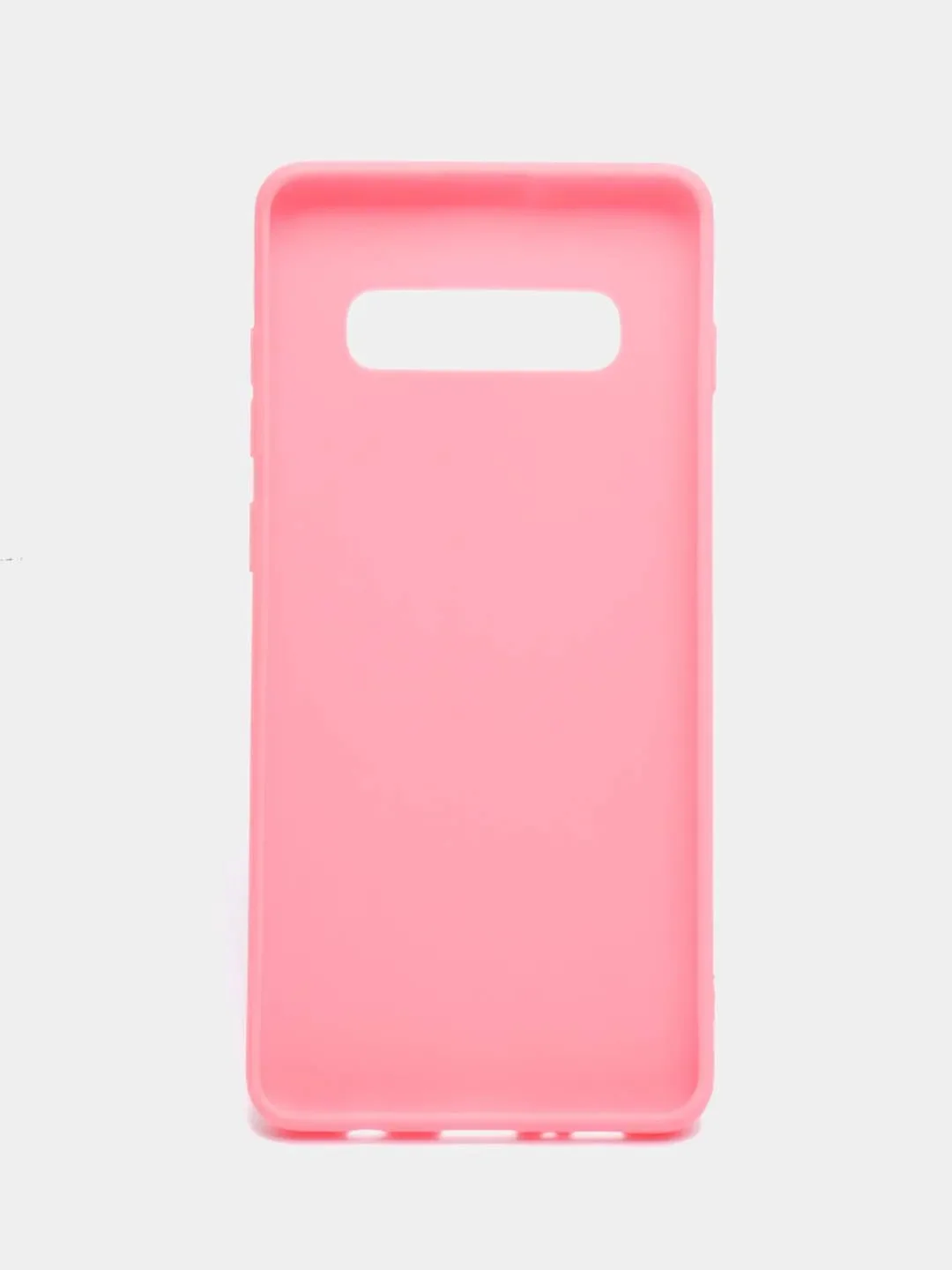 Розовый силиконовый однотонный матовый чехол на Samsung S10+ PLUS