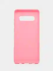 Розовый силиконовый однотонный матовый чехол на Samsung S10+ PLUS