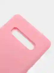 Розовый силиконовый однотонный матовый чехол на Samsung S10+ PLUS