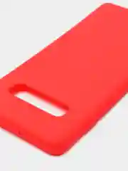 Красный силиконовый однотонный матовый чехол на Samsung S10+ PLUS