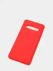 Красный силиконовый однотонный матовый чехол на Samsung S10+ PLUS