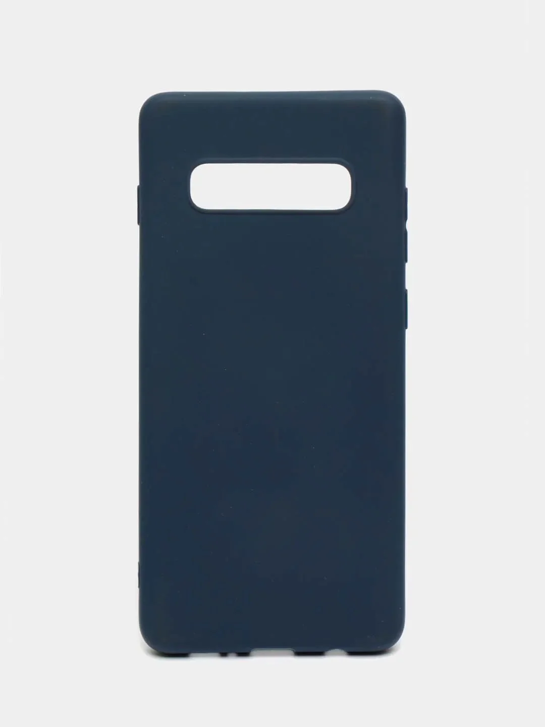 Темно-синий силиконовый однотонный матовый чехол на Samsung S10+ PLUS