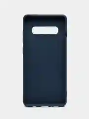 Темно-синий силиконовый однотонный матовый чехол на Samsung S10+ PLUS