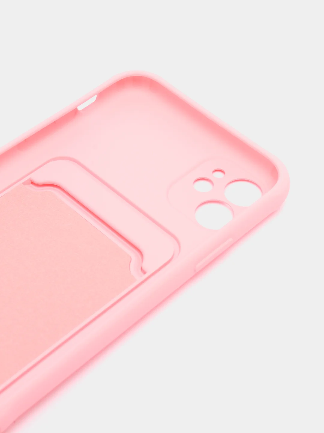Розовый чехол с карманом для карт для iPhone (Айфон) 11