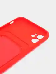 Красный чехол с карманом для карт для iPhone (Айфон) 11