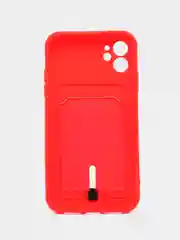 Красный чехол с карманом для карт для iPhone (Айфон) 11
