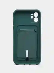 Тёмно-зелёный чехол с карманом для карт для iPhone (Айфон) 11
