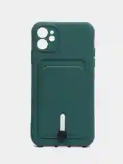 Тёмно-зелёный чехол с карманом для карт для iPhone (Айфон) 11