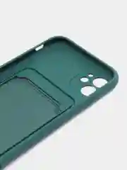 Тёмно-зелёный чехол с карманом для карт для iPhone (Айфон) 11