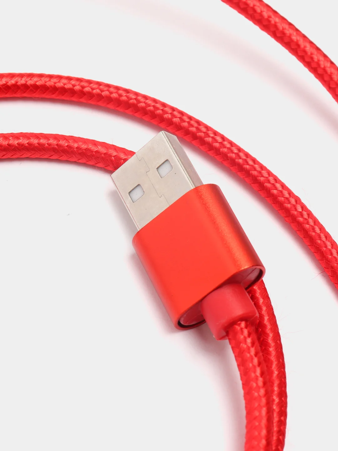 Красный кабель для зарядки 3 в 1 USB ( iPhone Lightening / Micro USB / Type - C ) универсальный