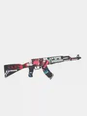 Аметистовый деревянный автомат АК-47 КС ГО /  CS GO