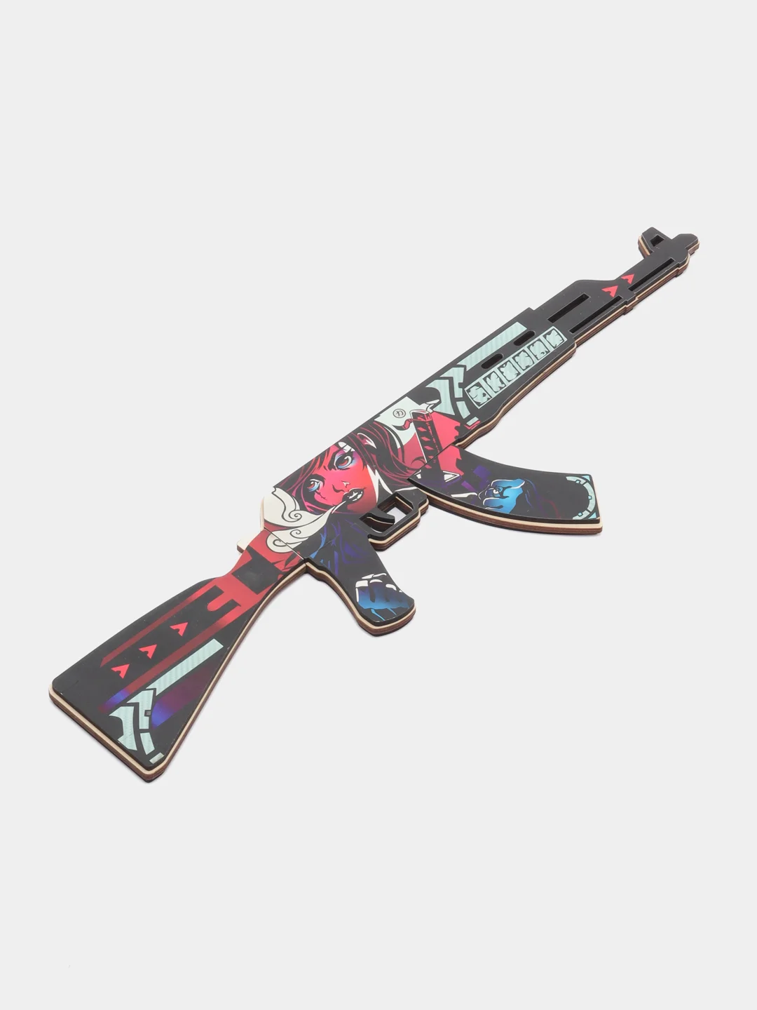 Аметистовый деревянный автомат АК-47 КС ГО /  CS GO