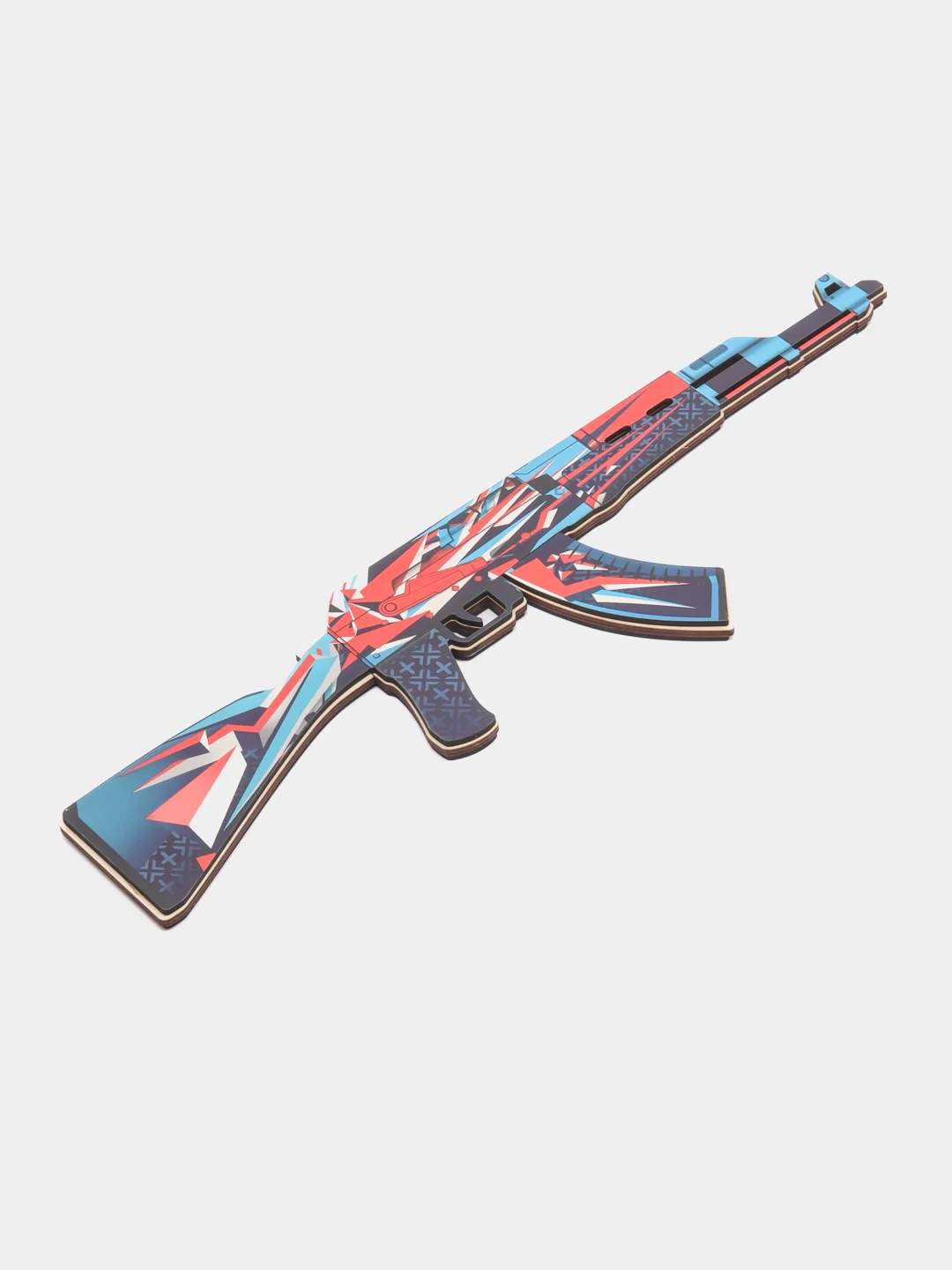 Алый деревянный автомат АК-47 КС ГО /  CS GO