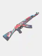 Алый деревянный автомат АК-47 КС ГО /  CS GO