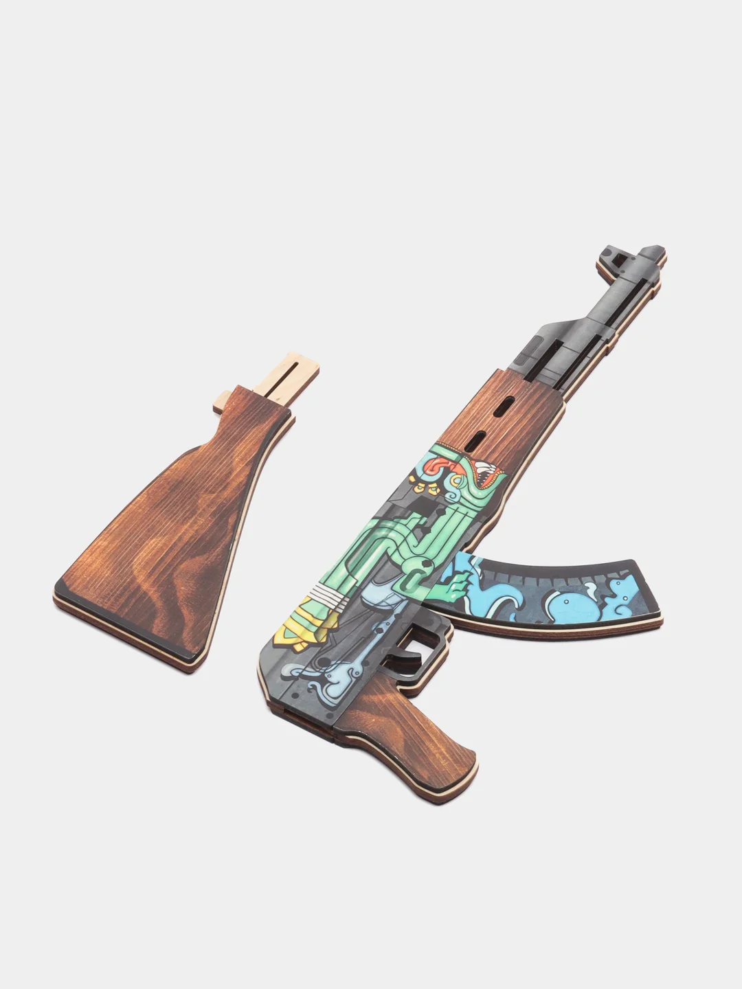 Бежевый деревянный автомат АК-47 КС ГО /  CS GO