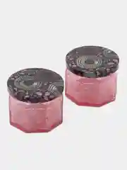Розовый банка стеклянная с крышкой, ёмкость для свечей