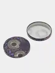Фиолетовый банка стеклянная с крышкой, ёмкость для свечей