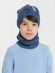 Синий детская шапка и снуд для мальчика