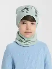 Мятный детская шапка и снуд для мальчика