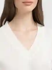 Молочный жилет женский, однотонный, вязаный, белый