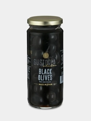 Маслины черные GUSTORIA, без косточек, 358 мл
