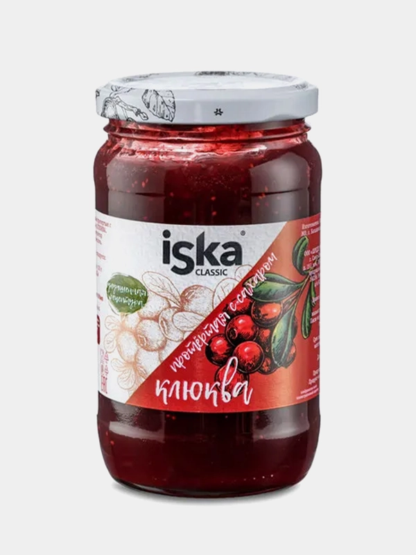 Клюква протертая с сахаром ISKA, 420 г