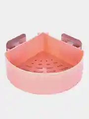 Коричневый полка для ванной комнаты угловая