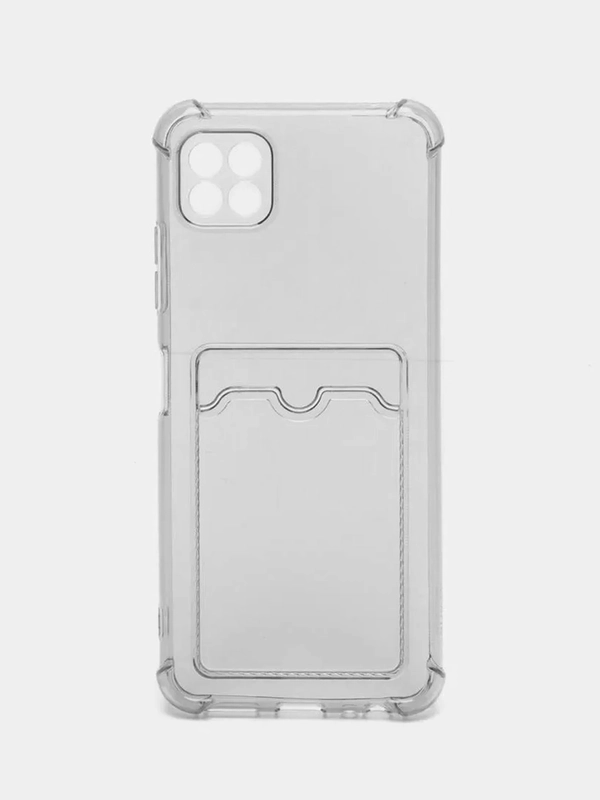 Ударопрочный прозрачный чехол с карманом на Samsung A22, M22, M23, A22S, A23, A31, A32 A33
