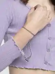 Белый плетеный цветной браслет, с бусинами
