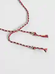 Алый плетеный цветной браслет, с бусинами