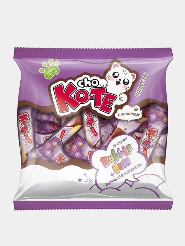 Конфеты "Bubble Gum", с взрывной карамелью, 1 кг