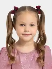 Бордовый резинки-бантики замшевые, 2 шт