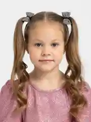 Зелёный хаки резинки-бантики замшевые, 2 шт