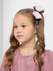 Бордовый банты для волос " Бабочки"