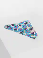 Лазурный платок женский из хлопка с принтом