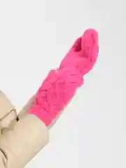 Фуксия варежки зимние двухслойные теплые