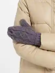 Коричневый варежки зимние двухслойные теплые