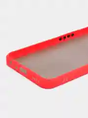 Красный чехол пластиковый Realme C35 / Реалми С35 матовый, с цветными кнопками