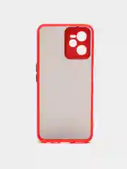 Красный чехол пластиковый Realme C35 / Реалми С35 матовый, с цветными кнопками