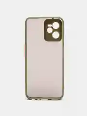 Лесной зеленый чехол пластиковый Realme C35 / Реалми С35 матовый, с цветными кнопками